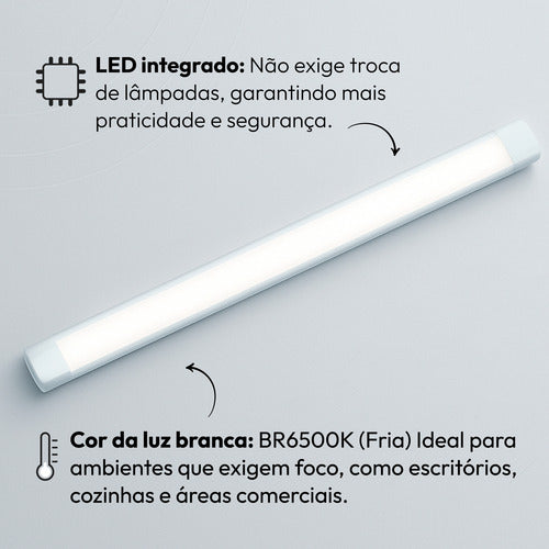 Luminaria Led Elegance Fit 18w 6500k 110v/220v Branco Avant
