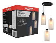 Pendente Led Primus Smooth 3xE27 Preto IP20 Avant