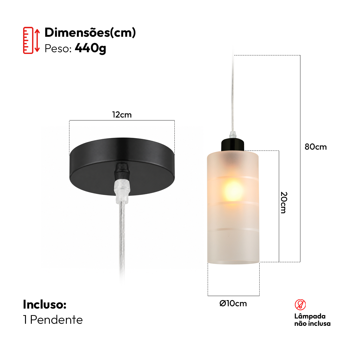 Pendente Led Primus Alba E27 IP20 Preto Avant