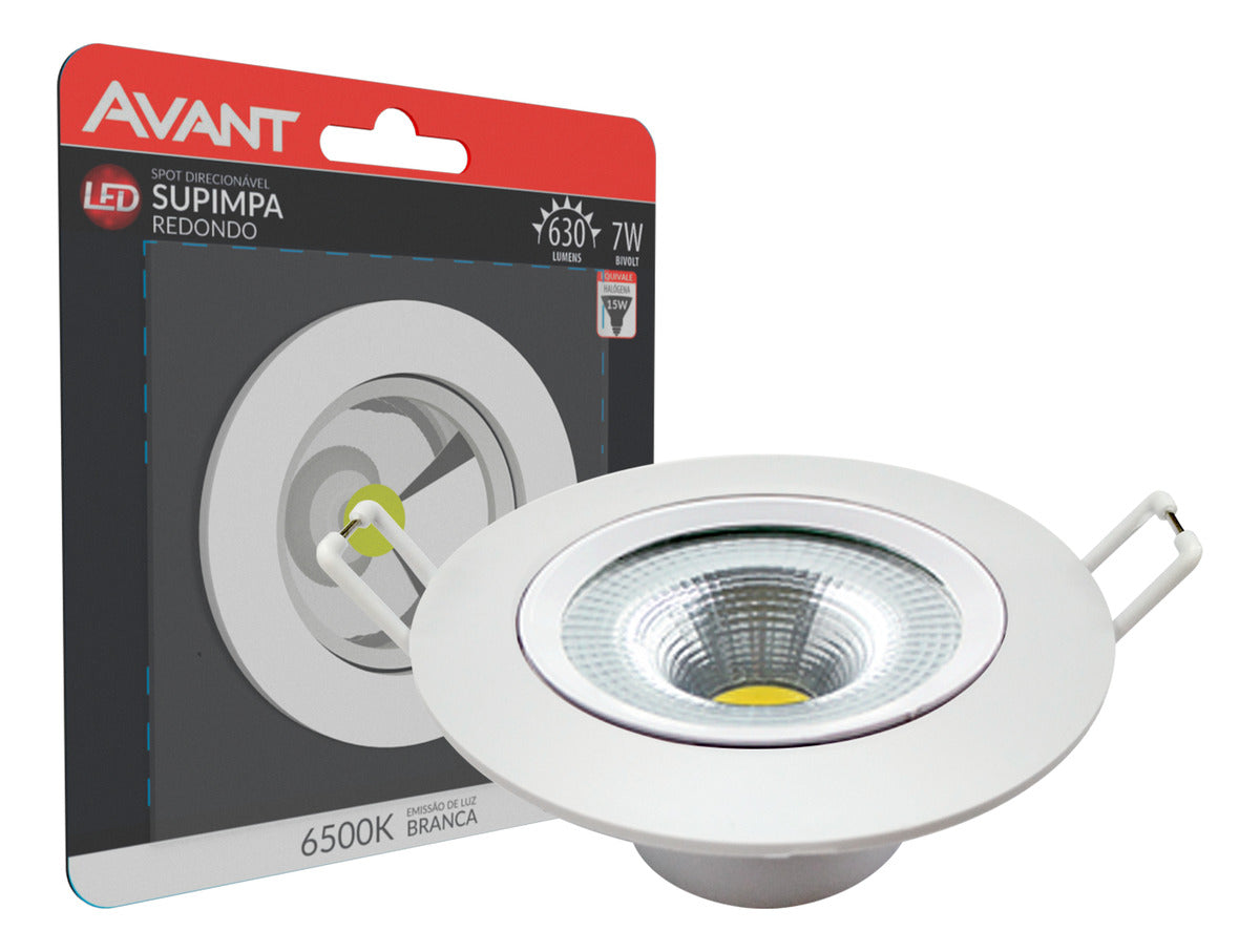 Spot Led Authentic Emb. Redondo 7w 6500k 11.8cm BF Avant