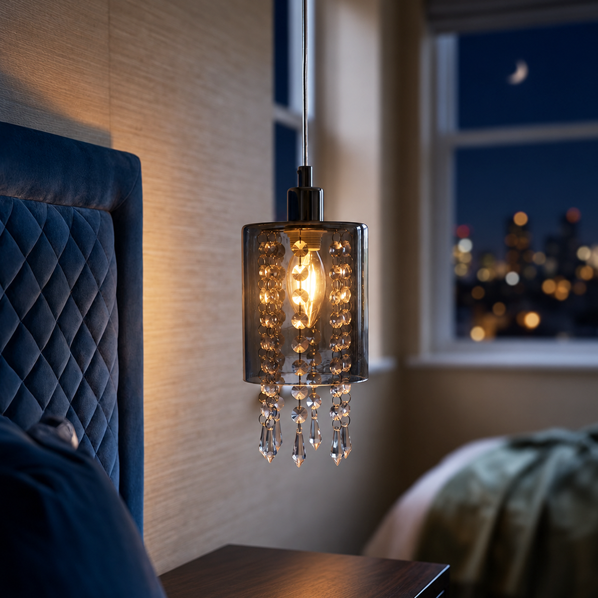 Pendente Led Versailles E27 Vidro Fumê Avant