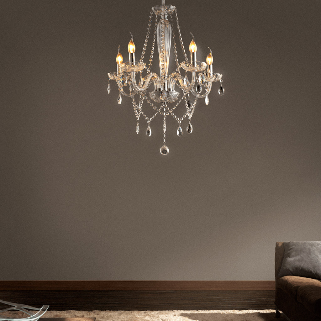 Lustre Led Baronesa 8xE14 Transparente Avant
