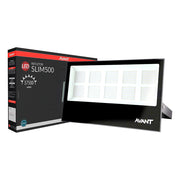 Refletor Slim 500w 6500k Branco Frio Bivolt IP66 Preto Avant