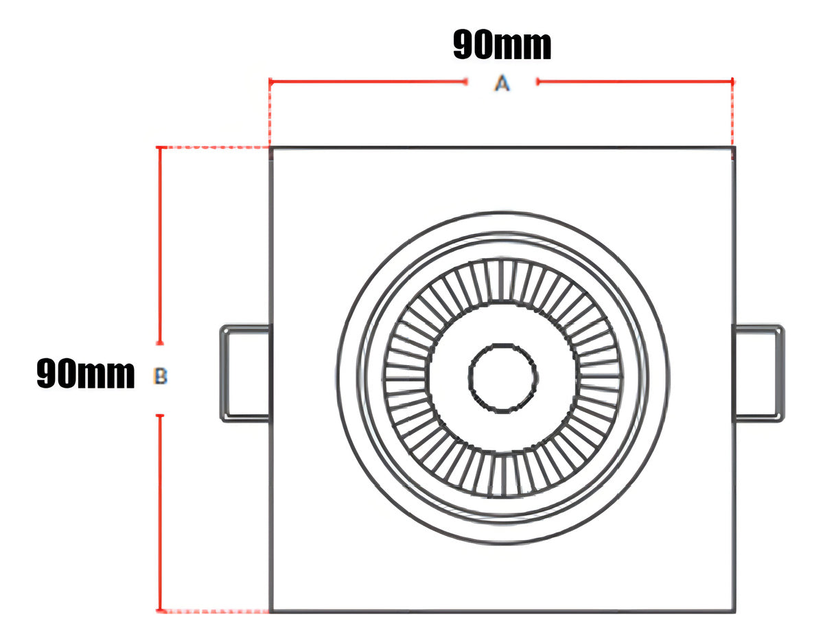 Spot Led Authentic Emb. Quadrado 5w 6500k 9cm PF Avant