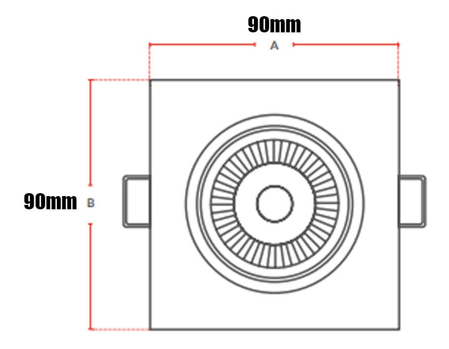 Spot Led Authentic Emb. Quadrado 5w 3000k 9cm PF Avant