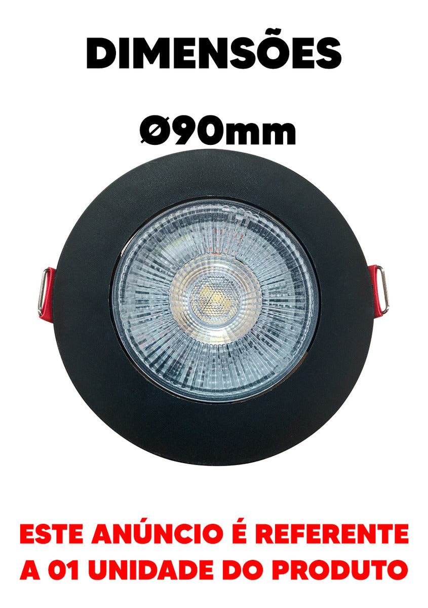 Spot Led Authentic Emb. Redondo 5w 6500k 9cm PF Avant