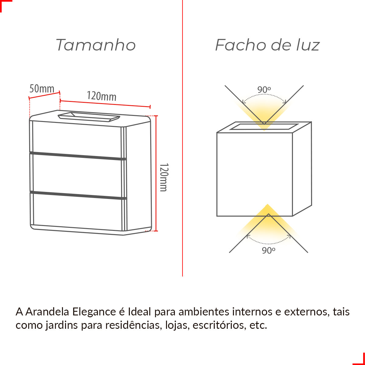 Arandela Rischi 6W 3000k Branco Quente Bivolt IP65 Branco Avant