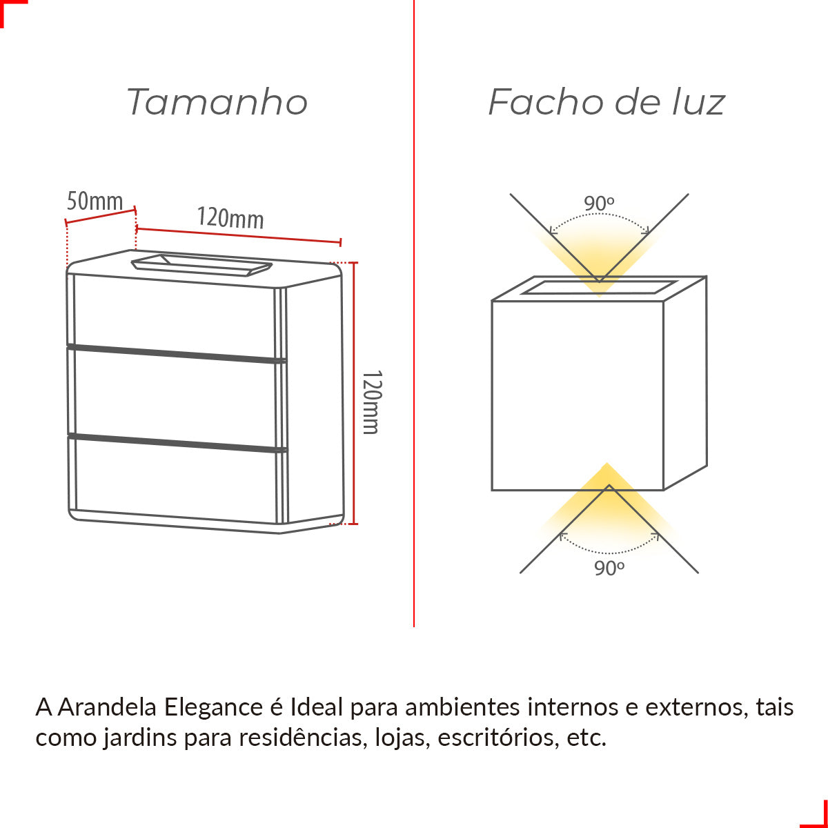 Arandela Led Elegance Rischi 6w 3000k Branco Quente Bivolt Ip65 a prova d'água Café Avant