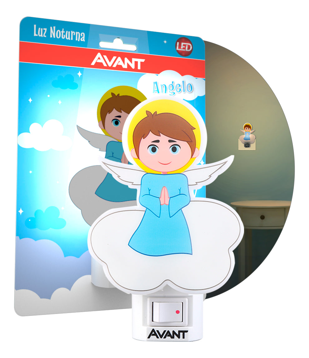 Mini Abajur Angelo Luz Noturna 1W 3000K Branco Quente Bivolt Avant