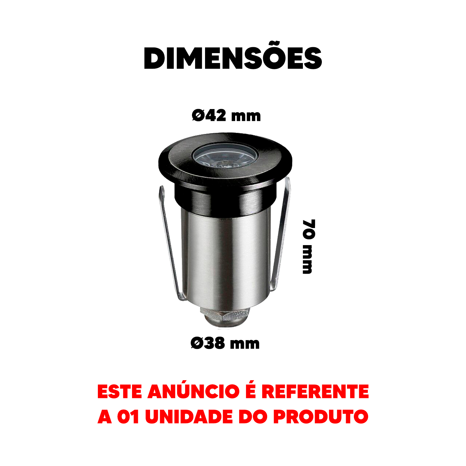 Luminaria Solo Elegance 2w 3000k Bivolt Preto Fosco Avant