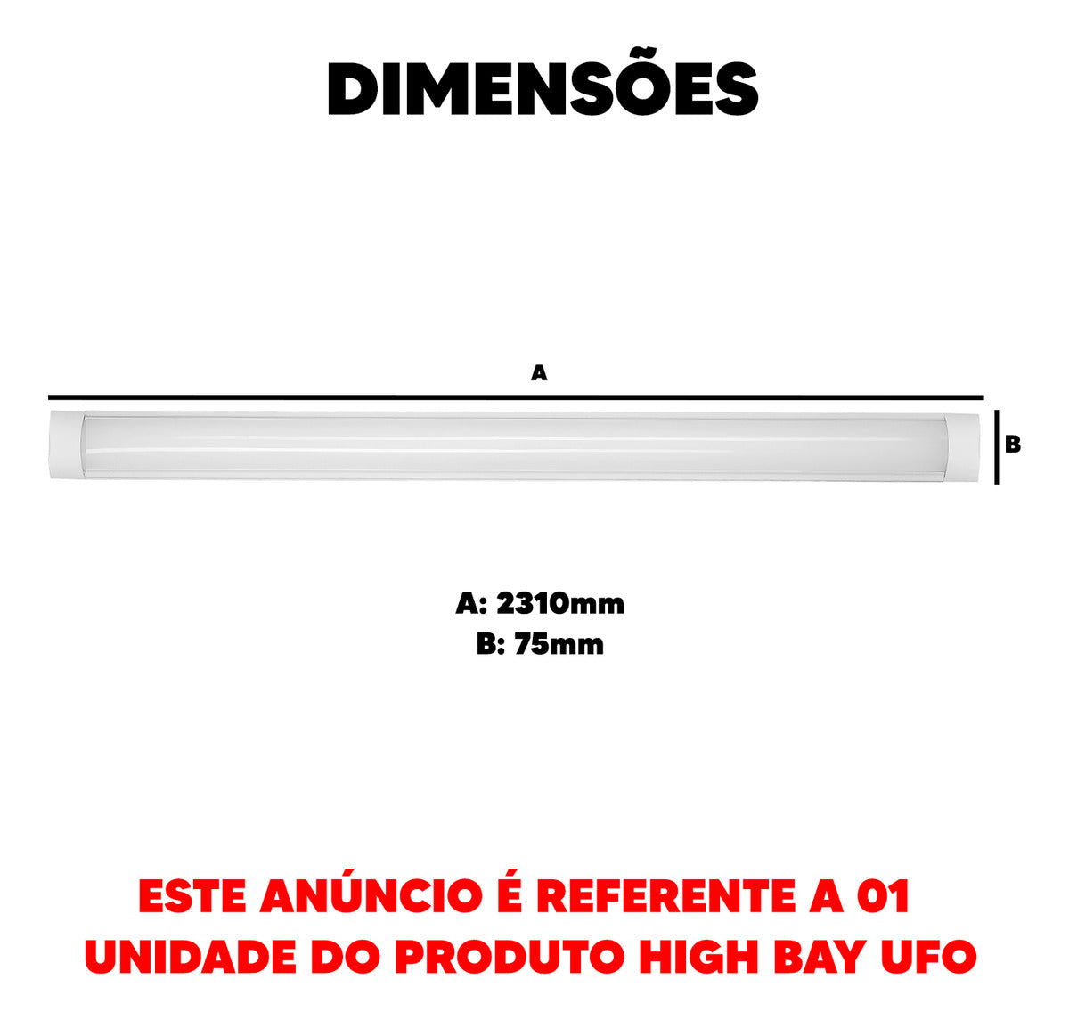 Luminária Led Elegance Fit 72W 6500K Branco Frio Bivolt Branco Avant