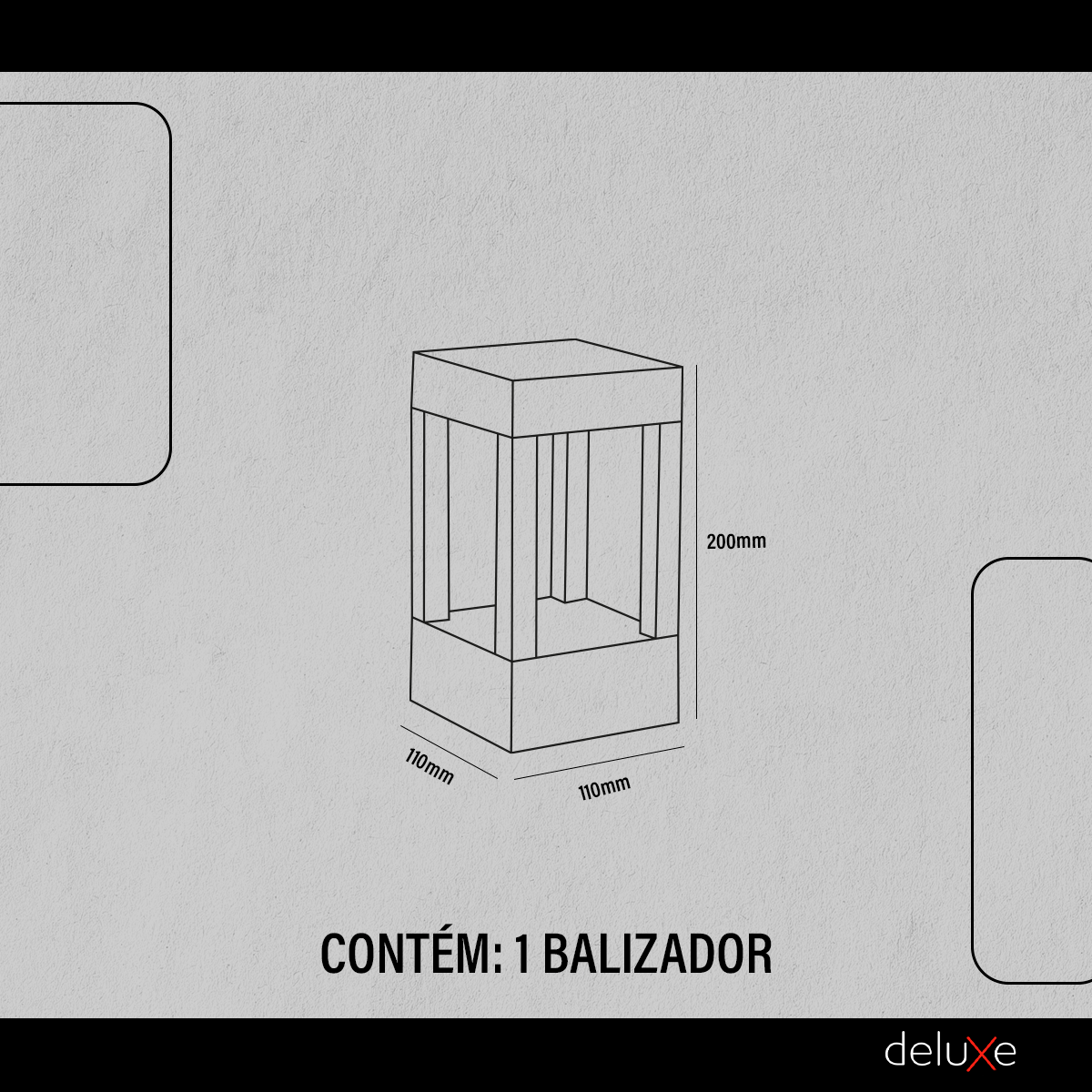 Balizador Led Nimus Máx 7w 2700k Branco Quente IP65 Bivolt Preto Avant