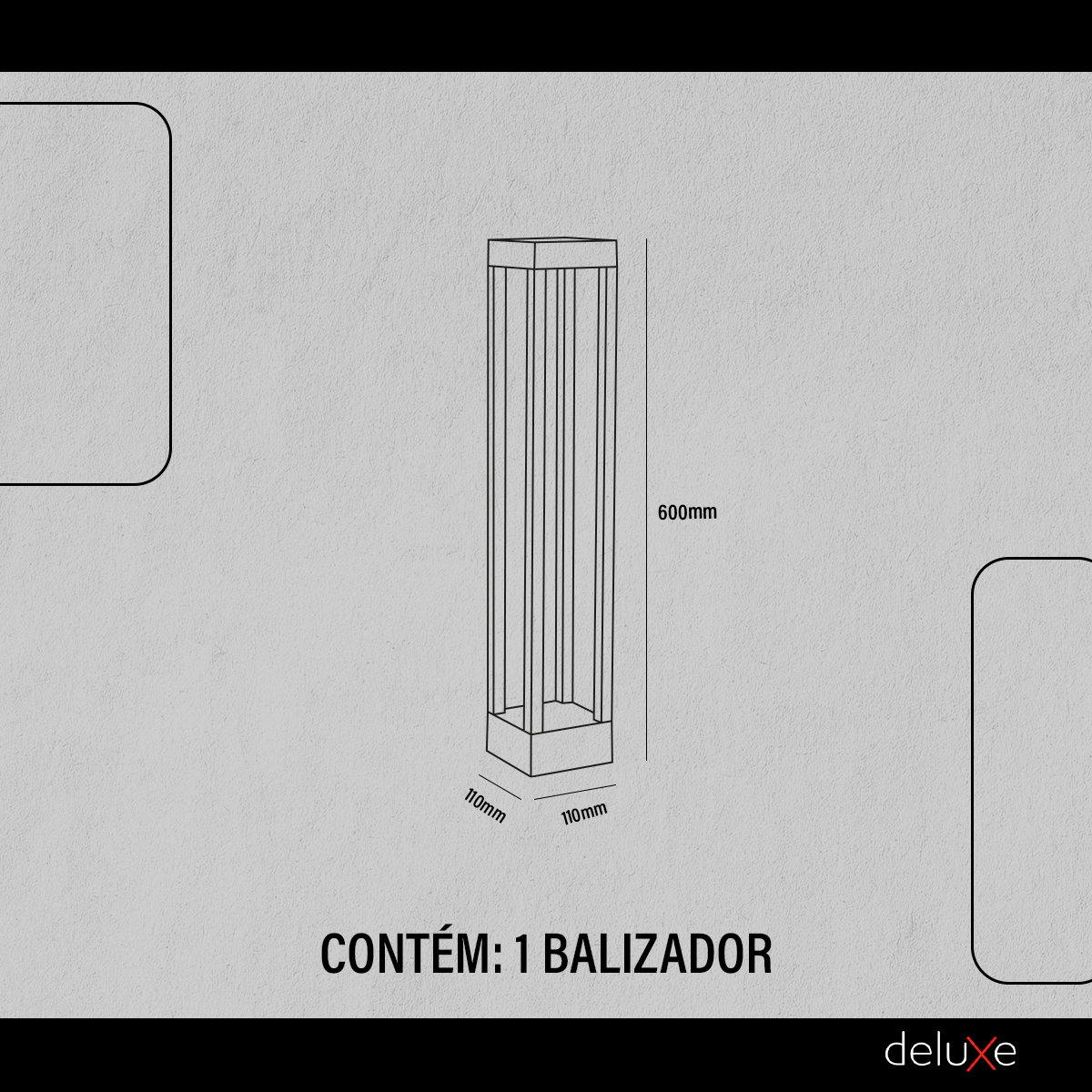Balizador Led Nimus Méd 12w 2700k Branco Quente IP65 Bivolt Preto Avant