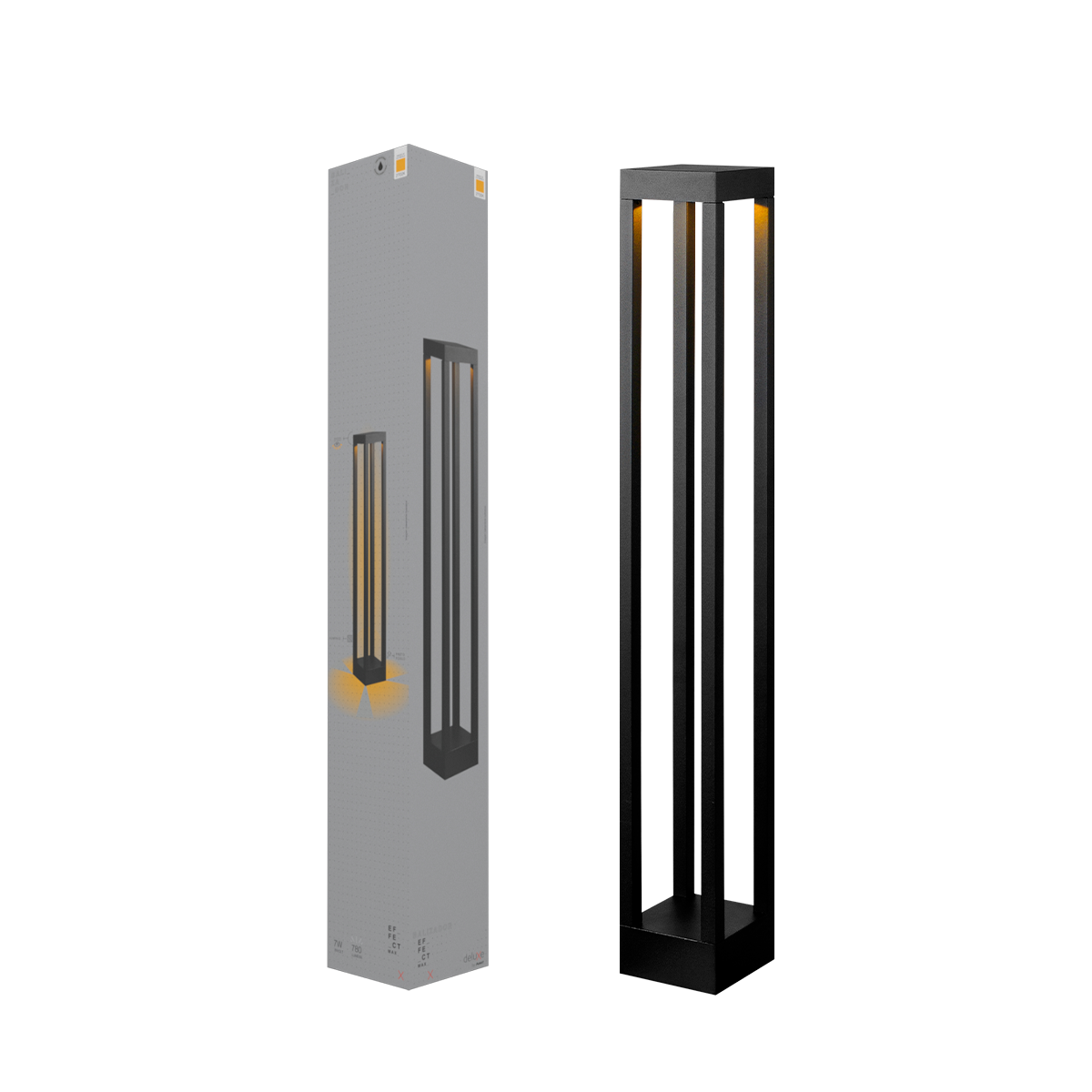 Balizador Led Nimus Mini 12w 2700k Branco Quente IP65 Bivolt Preto Avant