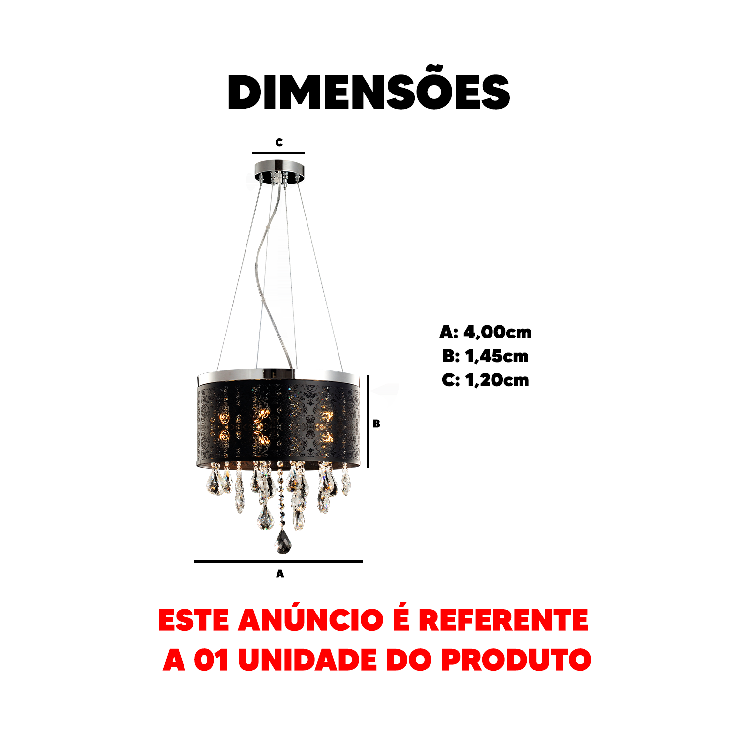 Pendente led Duquesa Coroa 5xG9 Bivolt Branco Avant