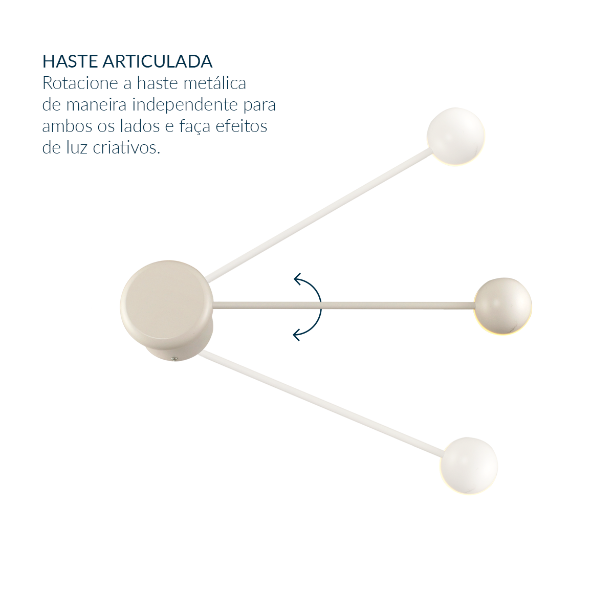 Arandela Led Compass 5w 2700k Branco Quente Bivolt Branco Deluxe