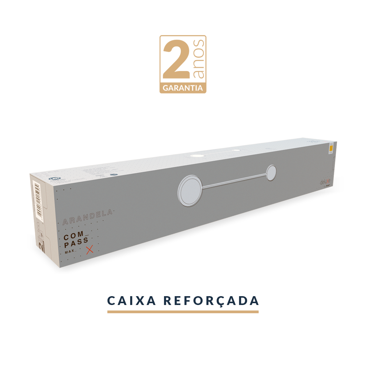 Arandela Led Compass 5w 2700k Branco Quente Bivolt Branco Deluxe