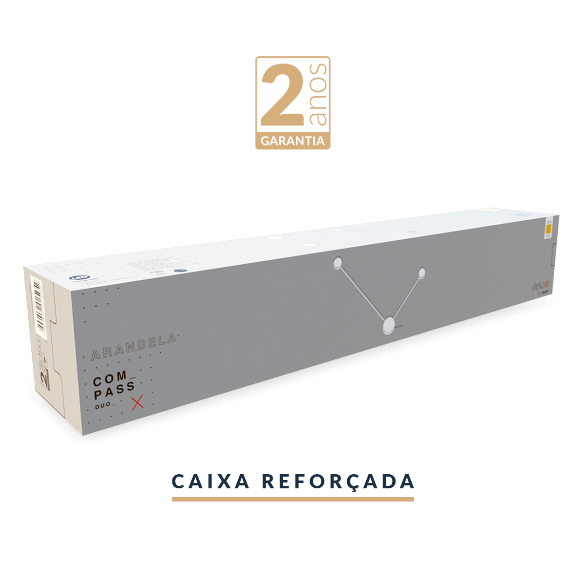 Arandela Led Compass 10w 2700k Branco Quente Bivolt Branco Deluxe