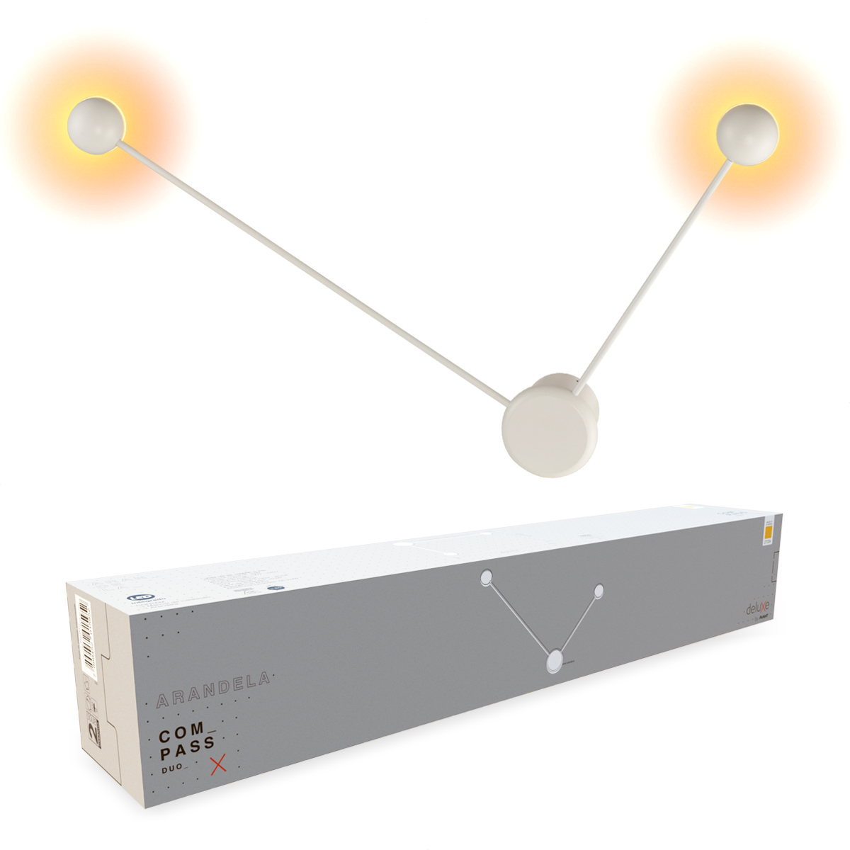 Arandela Led Compass 10w 2700k Branco Quente Bivolt Branco Deluxe