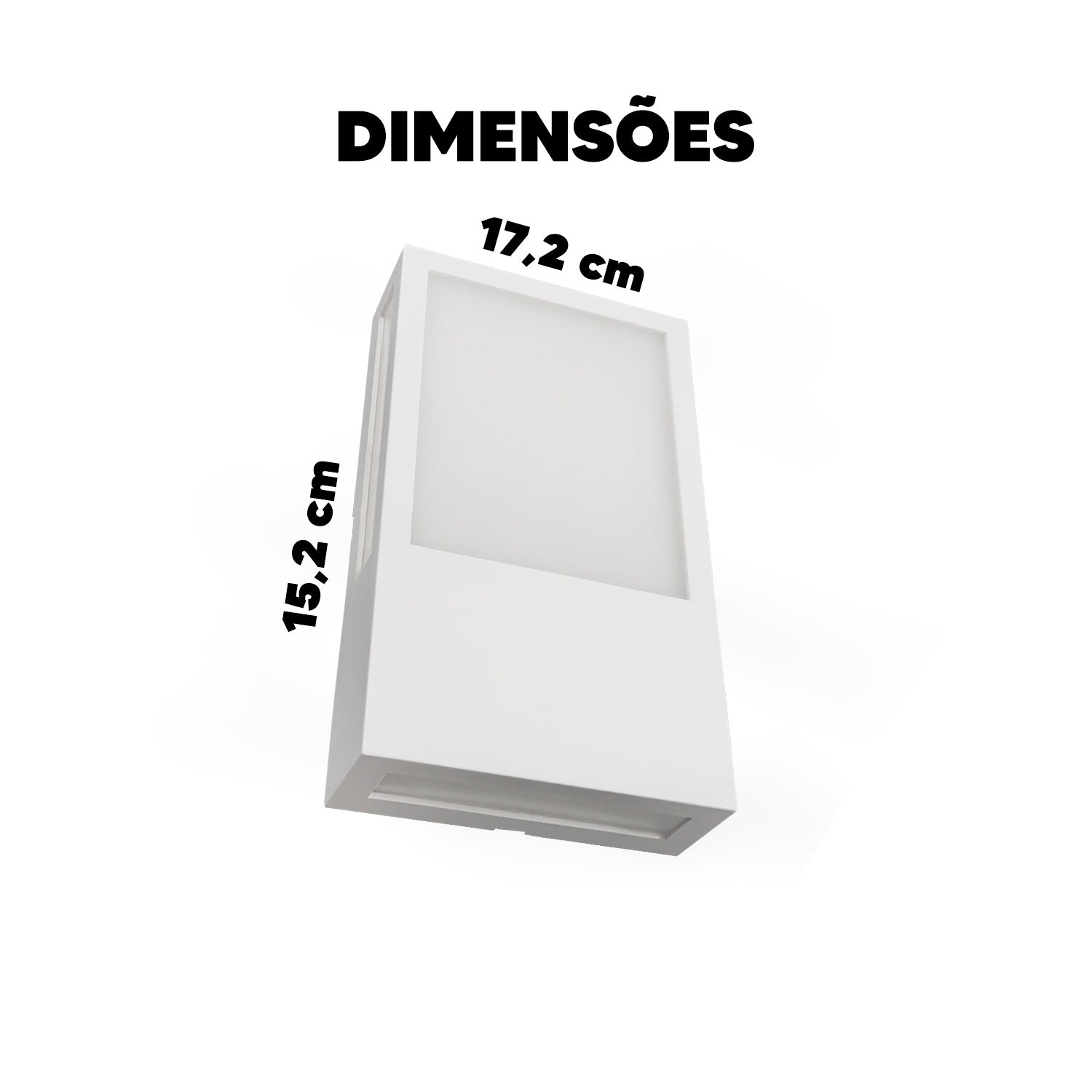 Arandela Led Cube 12w 3000k Branco Quente Bivolt Ip65 a prova d'água Branco Avant