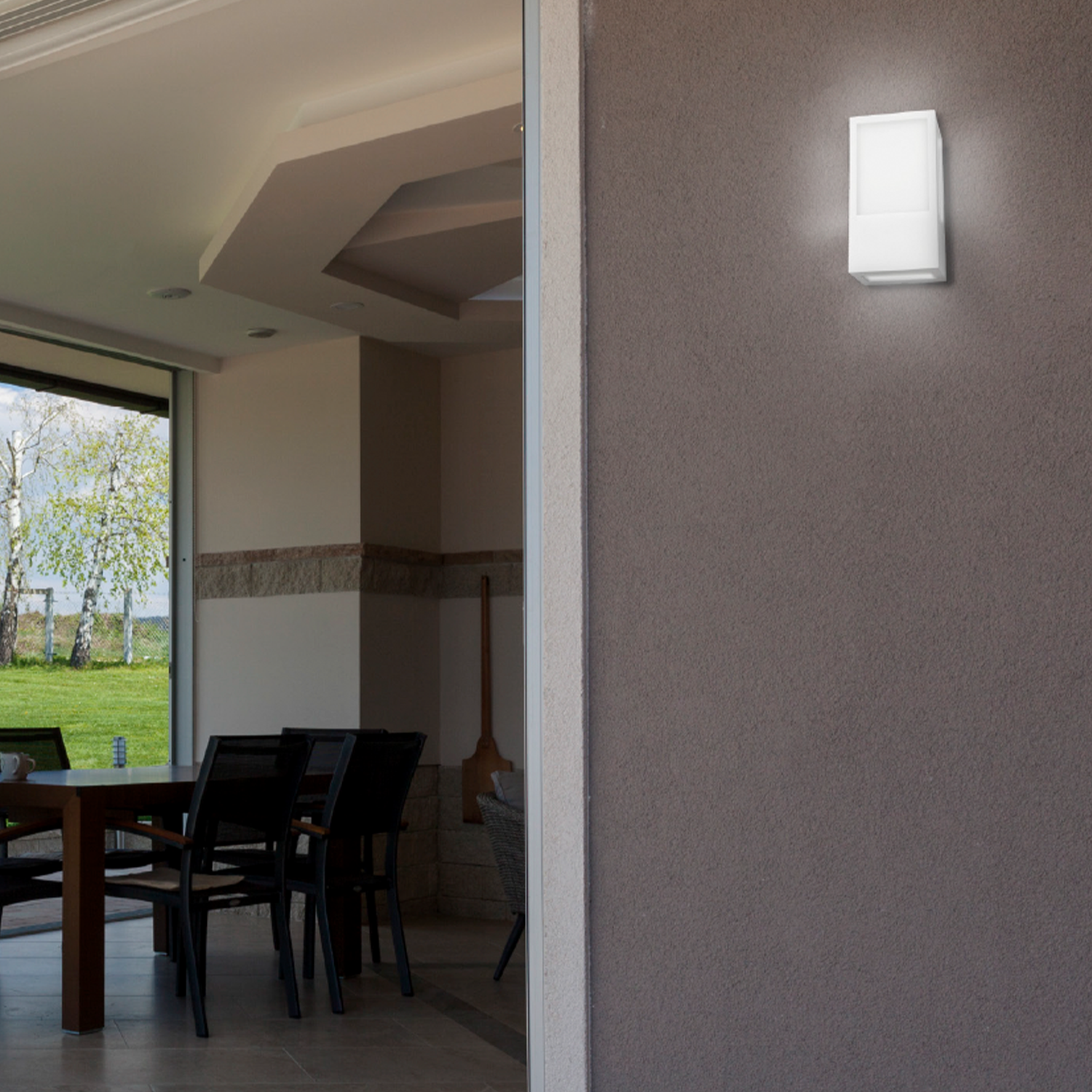 Arandela Led Cube 12w 3000k Branco Quente Bivolt Ip65 a prova d'água Branco Avant