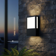 Arandela Led Cube 12W 6500k Branco Frio Bivolt IP65 Preto Avant