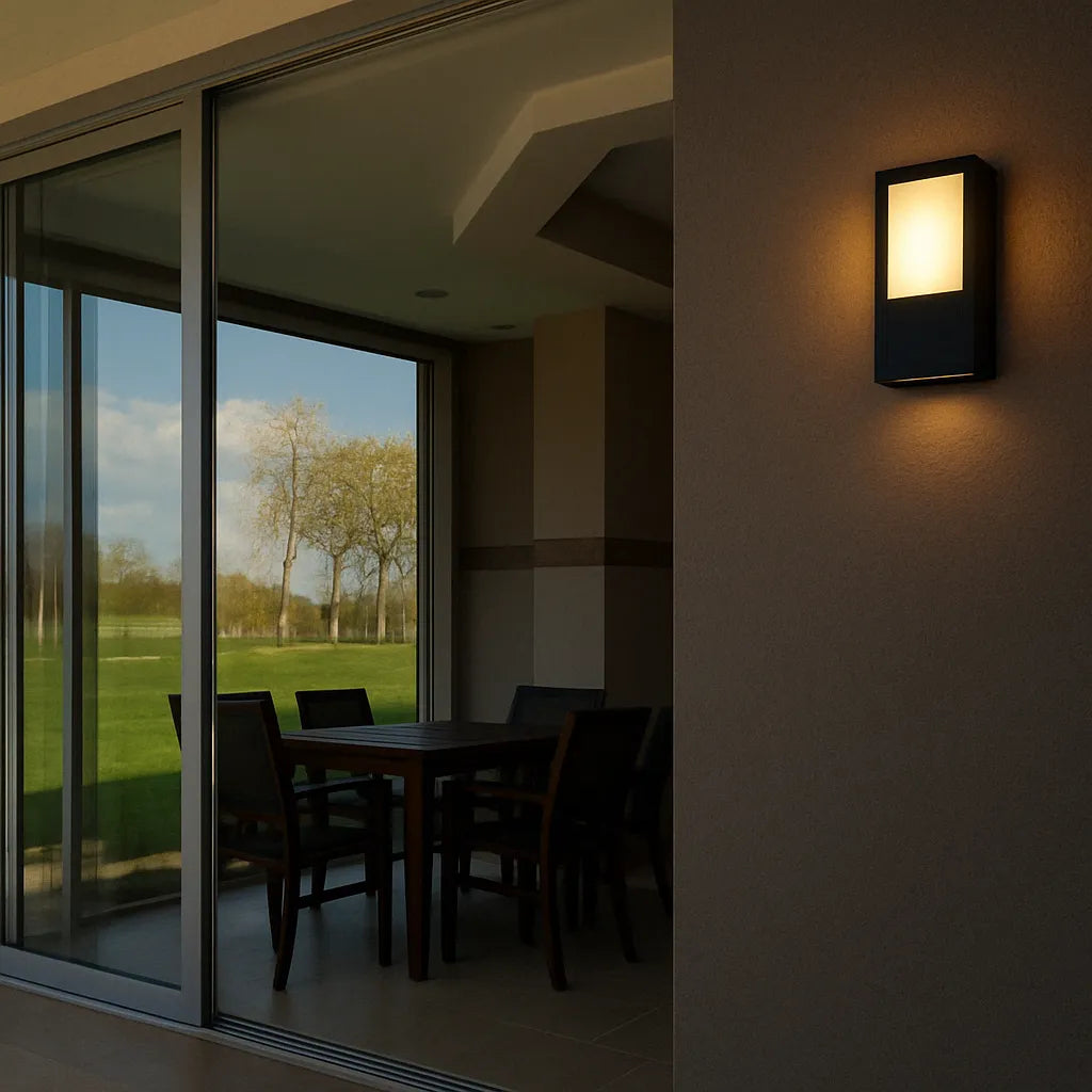 Arandela Led Cube 12W 3000K Branco Quente Bivolt IP65 Café Avant