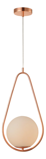 Luminaria Pendente Led Perola Gota G45 Bivolt Cobre Deluxe