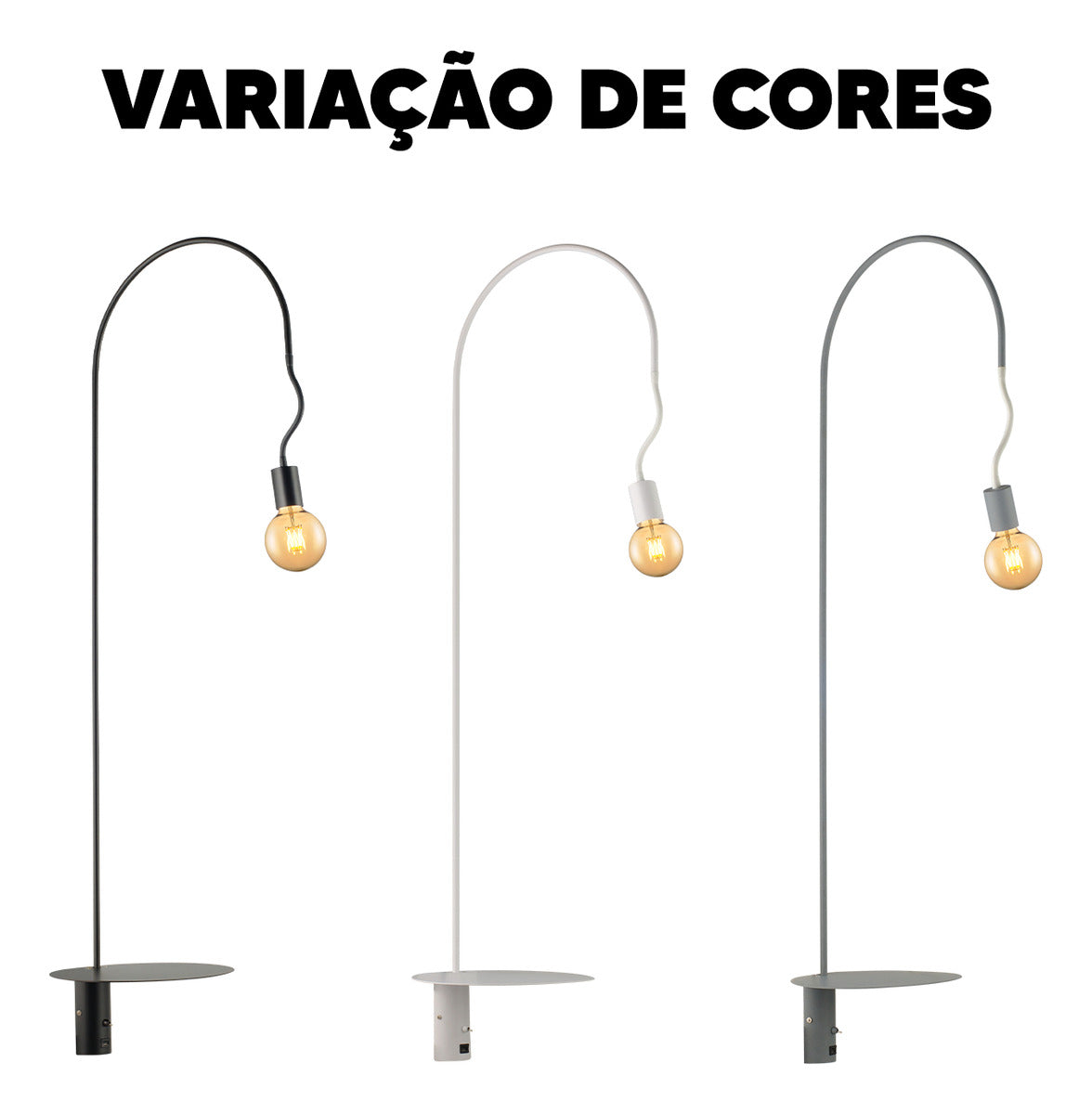 Luminária Coluna Led Aramis E27 Com Saida Usb Bivolt Branco Deluxe
