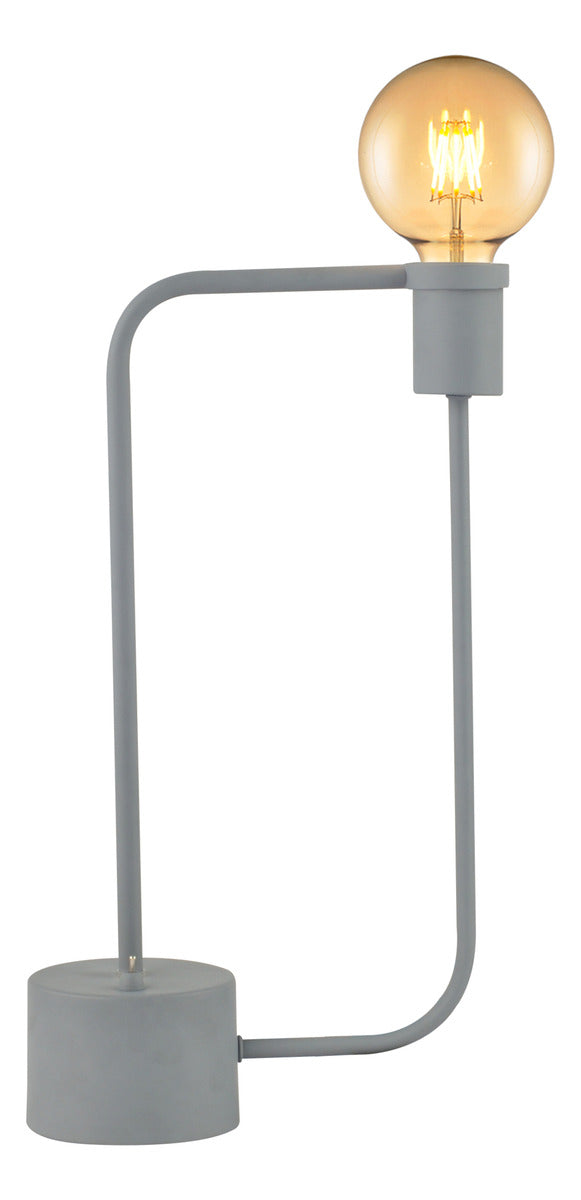 Luminária Coluna Aramis E27 Com Usb Bivolt Cinza Deluxe