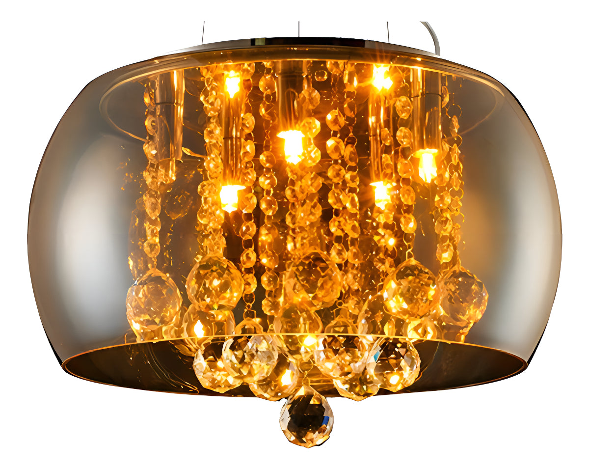 Pendente Led Wessex 5xg9 Vidro Âmbar Translúcido Avant