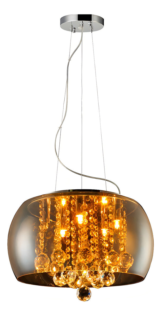 Pendente Led Wessex 5xg9 Vidro Âmbar Translúcido Avant