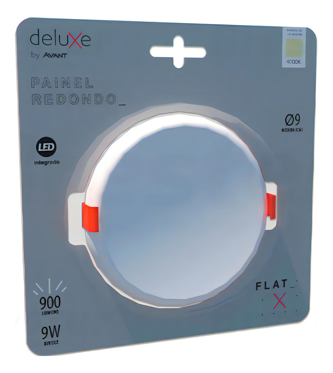 Painel Led Flat 9w Redondo 4000k Embutir Sem Borda / Borda Infinita Bivolt Ip20 Cod: 344020874 100lm/w - Deluxe By Avant Branco