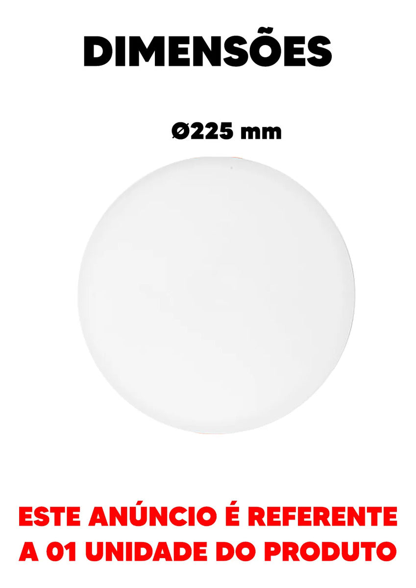 Painel Led Flat 36w 4000k Emb Redondo Bivolt Ip20 Br Deluxe