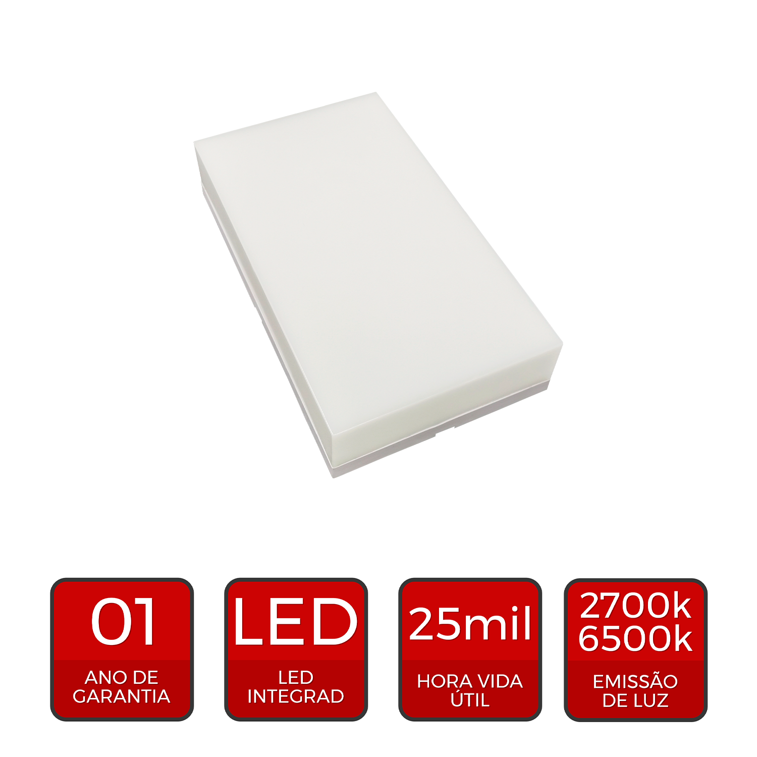 Arandela Led Hummer Flat 12w 6500k Branco Frio Bivolt IP65 Branco Avant