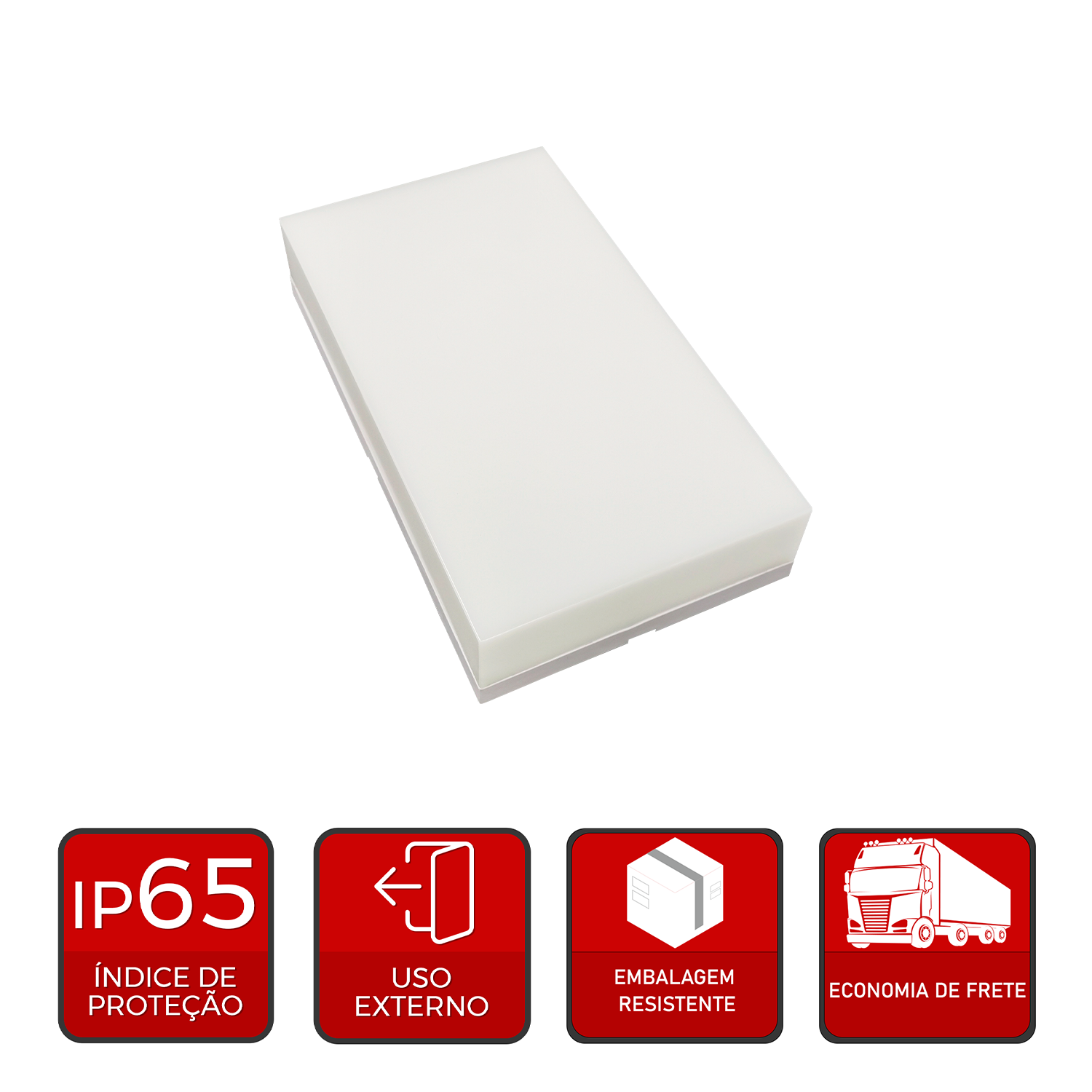 Arandela Led Hummer Flat 12w 6500k Branco Frio Bivolt IP65 Branco Avant