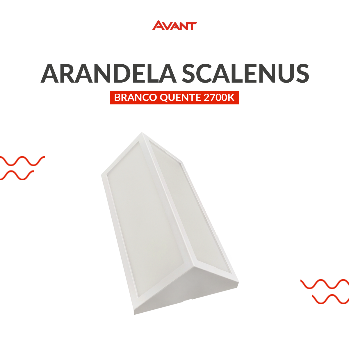 Arandela Led Scalenus 12W 2700k  Branco Quente Bivolt IP65 Sobrepor Branco Avant