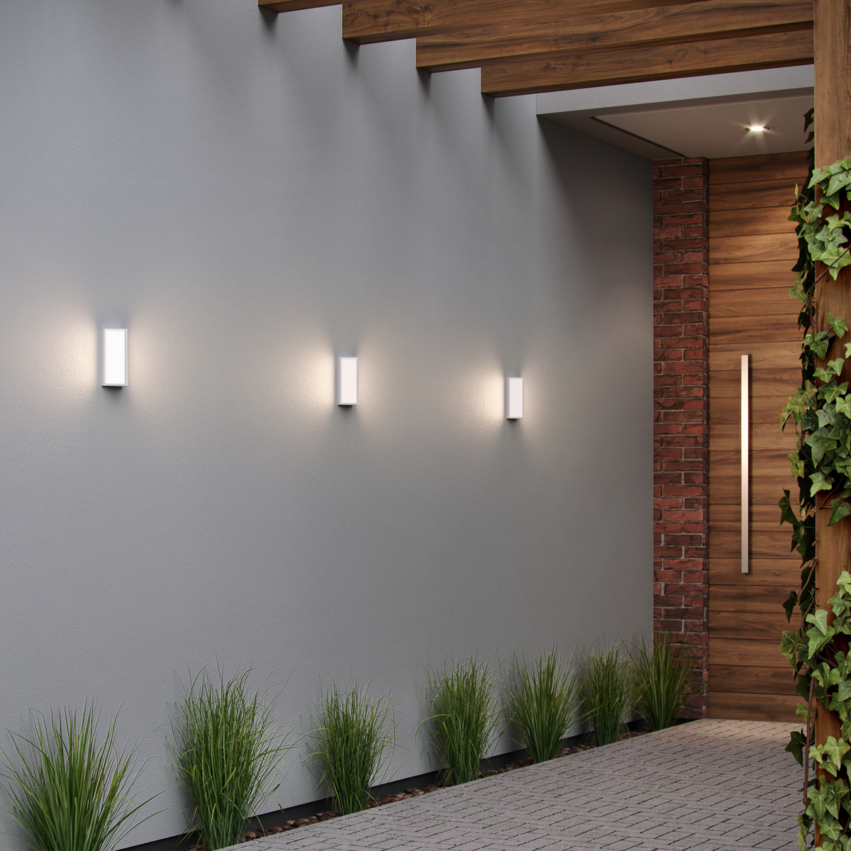 Arandela Led Scalenus 12W 2700k  Branco Quente Bivolt IP65 Sobrepor Branco Avant