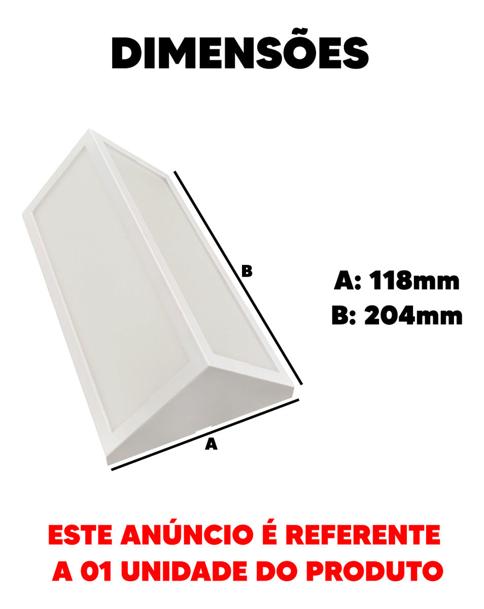 Arandela Led Scalenus 12W 6500K Branco Frio Bivolt Ip65 a prova d'água Branco Avant
