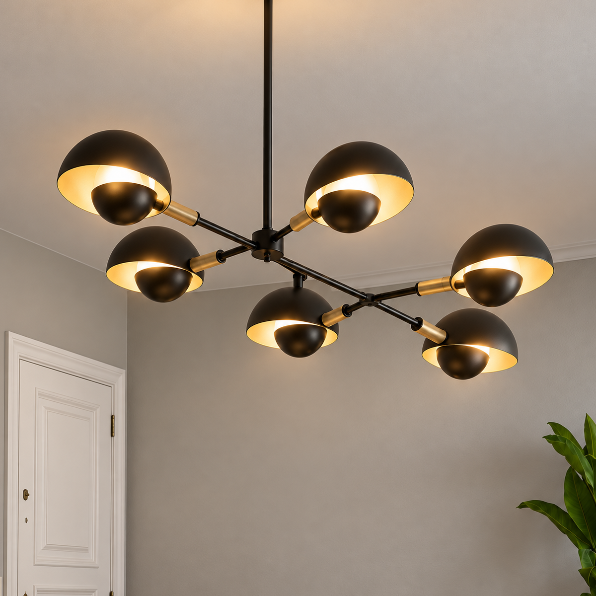 Pendente Led Cumbuca G9 Preto Fosco Avant