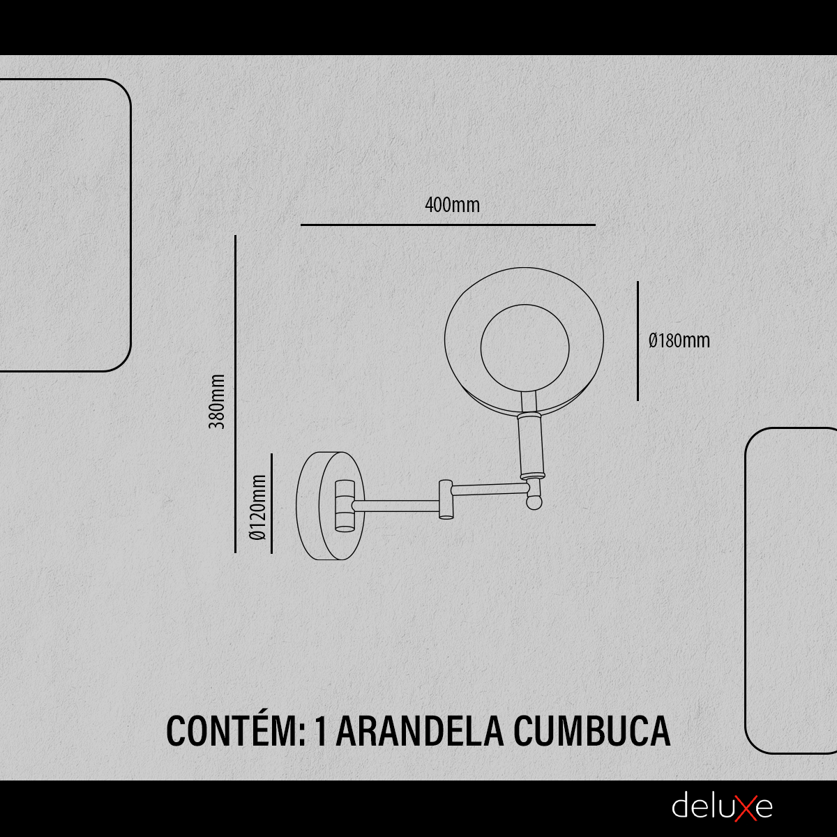 Arandela Cumbuca Articulada Luminária Parede Base G9 Avant