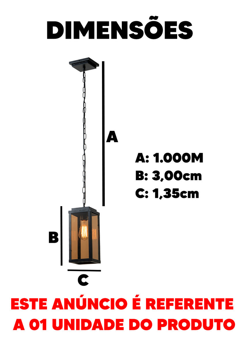 Pendente Led Macedônia E27 Preto Fosco Avant
