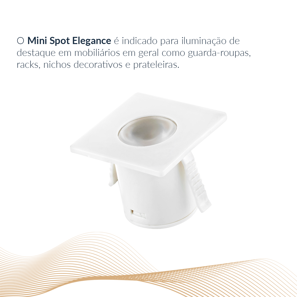 Mini Spot Led Elegance 1,5w 2700k Branco Quente IP20 Bivolt Branco Avant