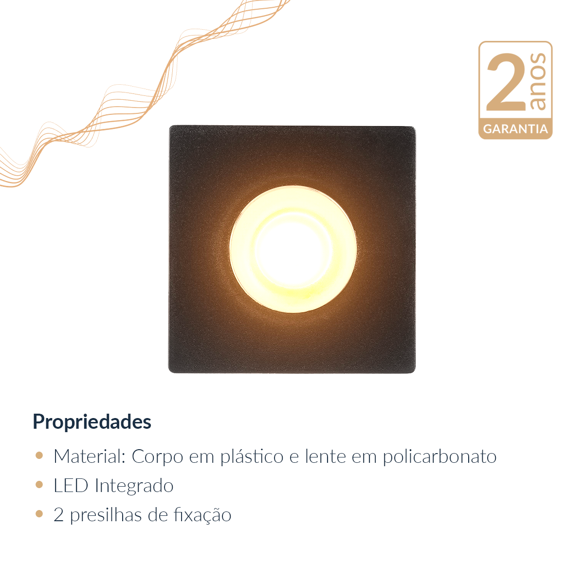Mini Spot Led Elegance 1,5w 2700k Branco Quente IP20 Bivolt Preto Avant