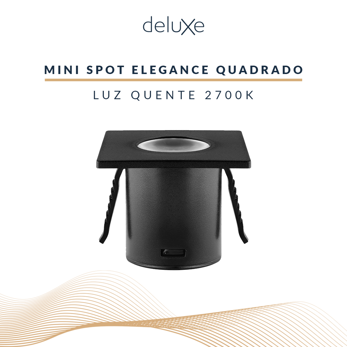 Mini Spot Led Elegance 1,5w 2700k Branco Quente IP20 Bivolt Preto Avant
