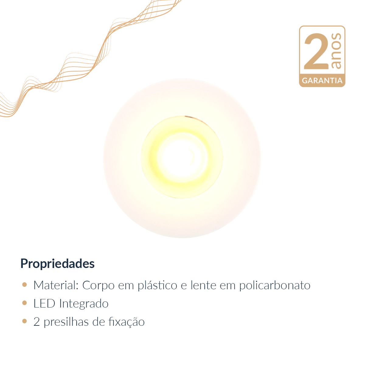 Mini Spot Led Elegance Sobrepor 1,5w 2700k Branco Quente IP20 Bivolt Branco Avant