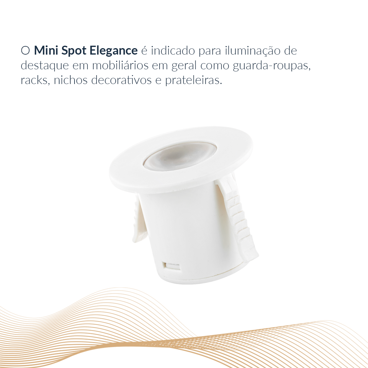 Mini Spot Led Elegance Sobrepor 1,5w 2700k Branco Quente IP20 Bivolt Branco Avant
