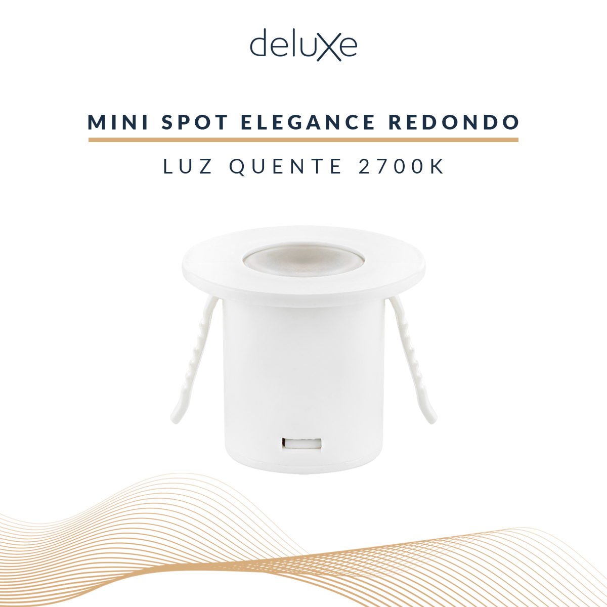 Mini Spot Led Elegance Sobrepor 1,5w 2700k Branco Quente IP20 Bivolt Branco Avant