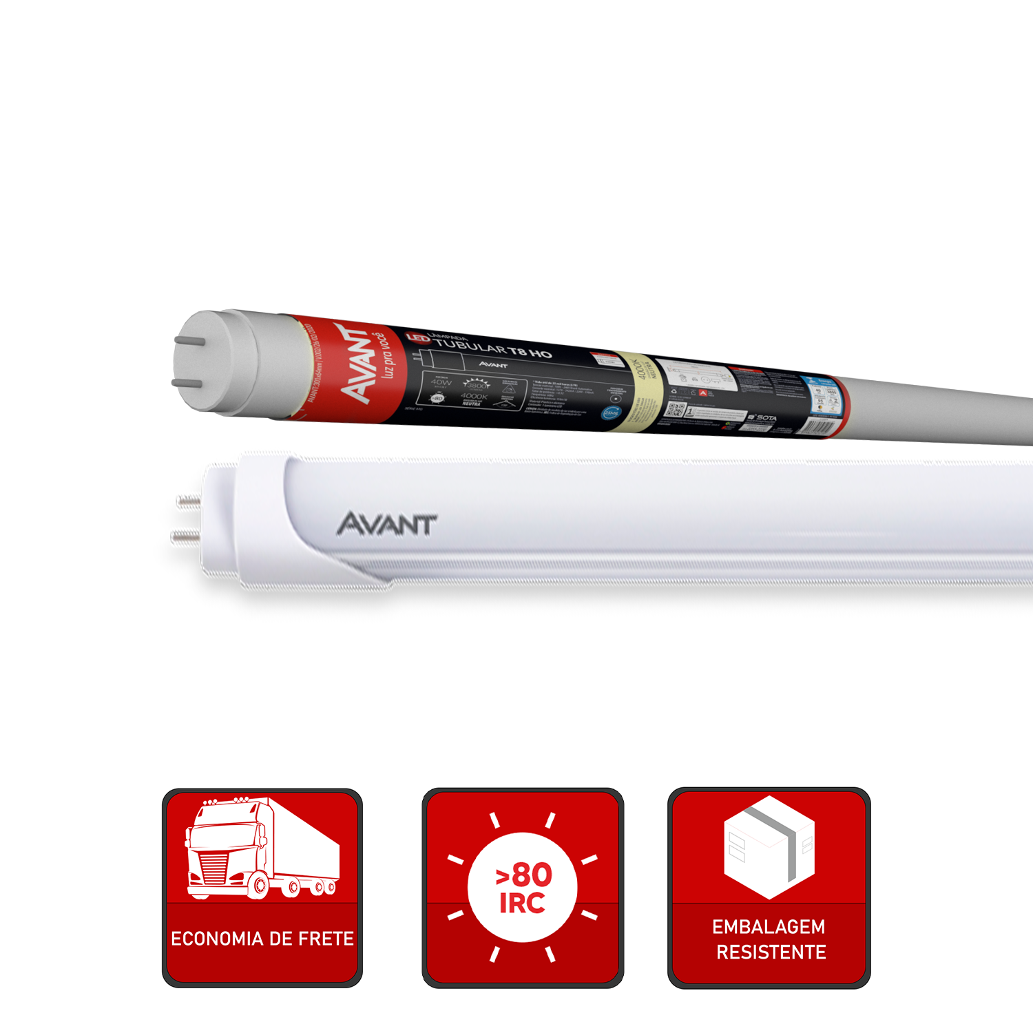 Lampada Led Tubular T8 65w 4000K Branco Neutro Bivolt Branco Avant