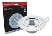 Spot Led Authentic Embutir 12w 6500k Branco Frio 14cm 110v/220v Bivolt Redondo Branco Avant